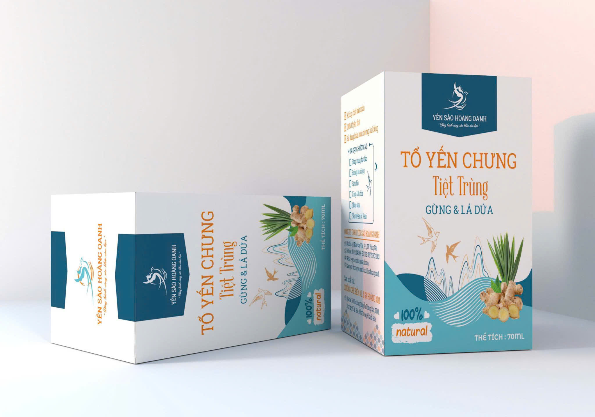 Tổ yến chưng vị Gừng & lá dứa - 70ml