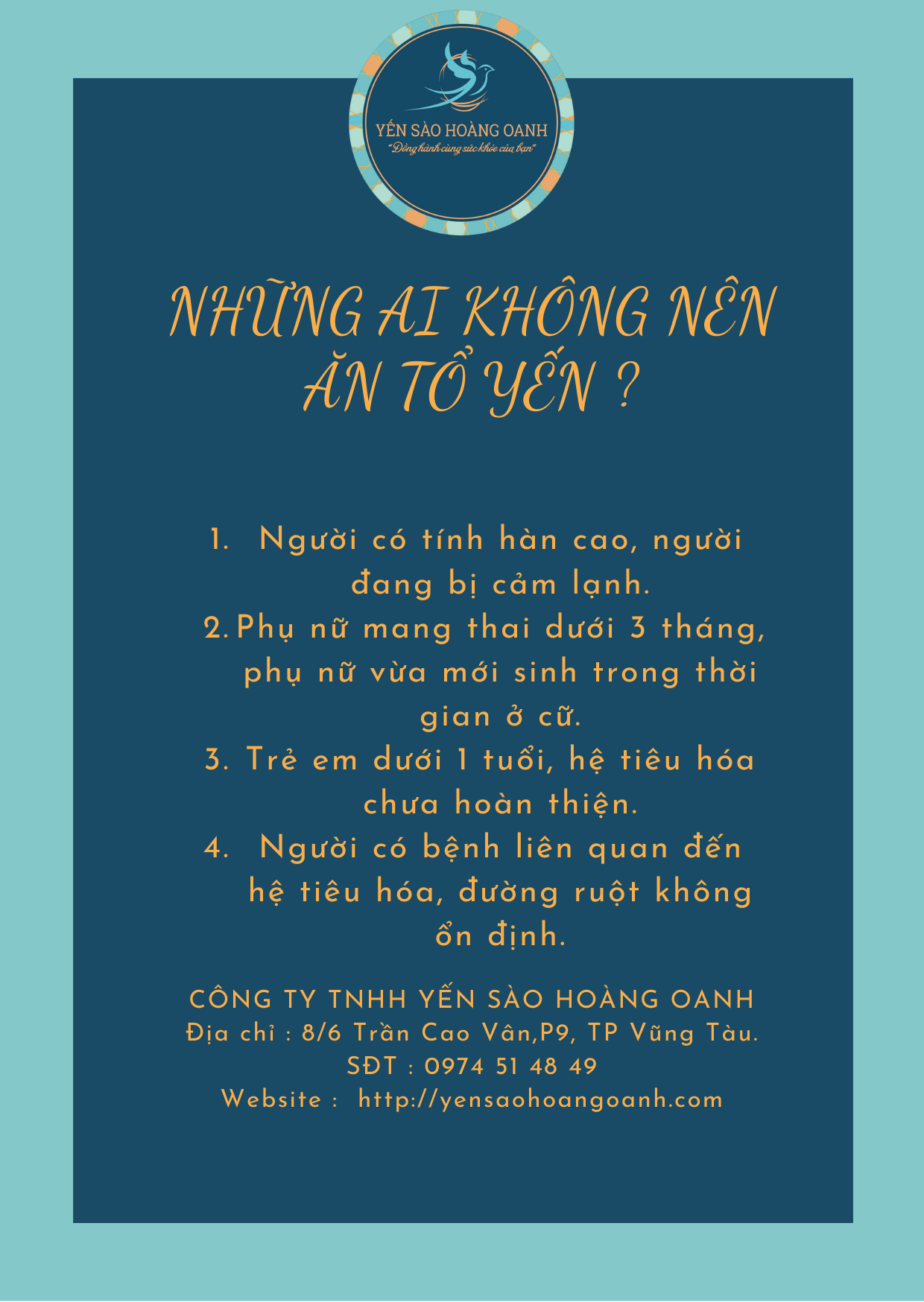 NHỮNG AI KHÔNG NÊN ĂN TỔ YẾN ?